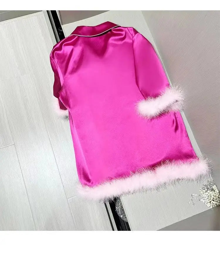 Sourire du Soir – nuisette longue avec des détails soignés | Nuisettes en soie et longue